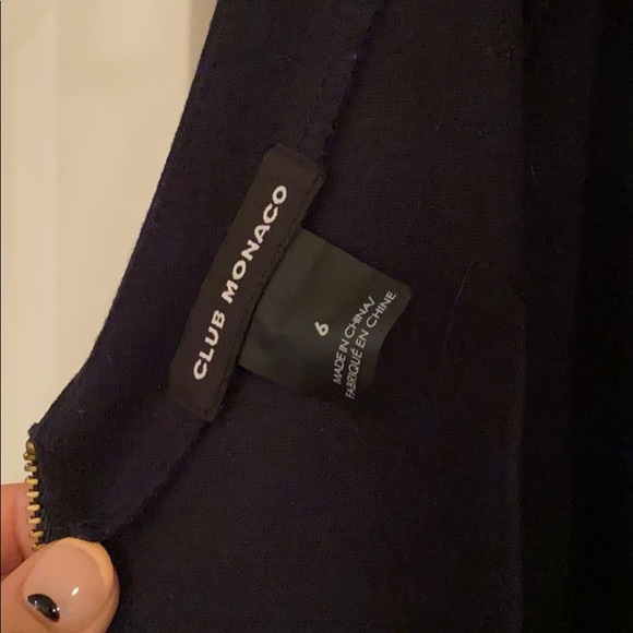Club Monaco sleeveless navy blue mini dress - Picture 4 of 4